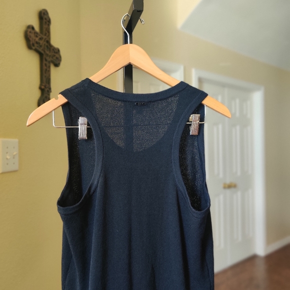 St John Black Sleeveless Dress w/Logo at Back - Picture 6 of 12